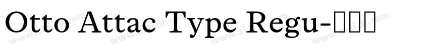 Otto Attac Type Regu字体转换